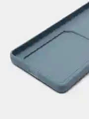 Синий меланж силиконовый чехол для Xiaomi Redmi Note 12 Pro 5G, с карманом для карт, прозрачный