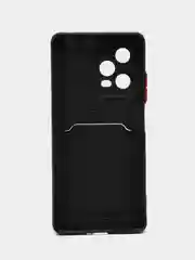 Хром силиконовый чехол для Xiaomi Redmi Note 12 Pro 5G, с карманом для карт, прозрачный