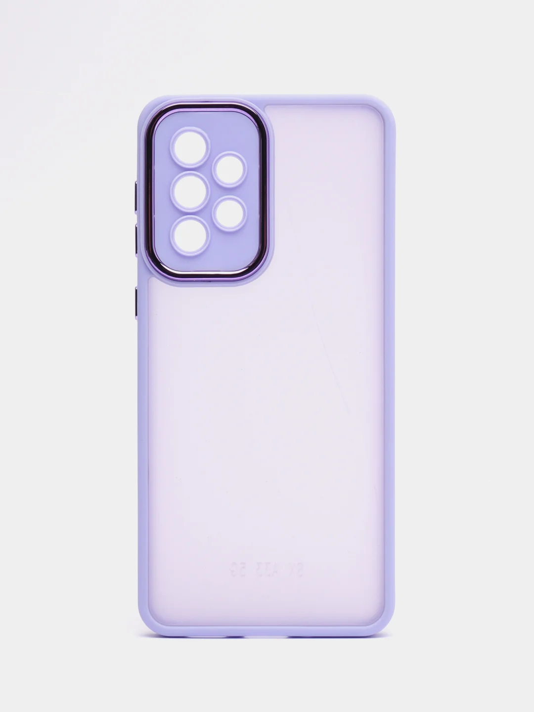 Лавандовый чехол матовый для Samsung Galaxy A33, пластиковый, полупрозрачный, с глянцевой рамкой