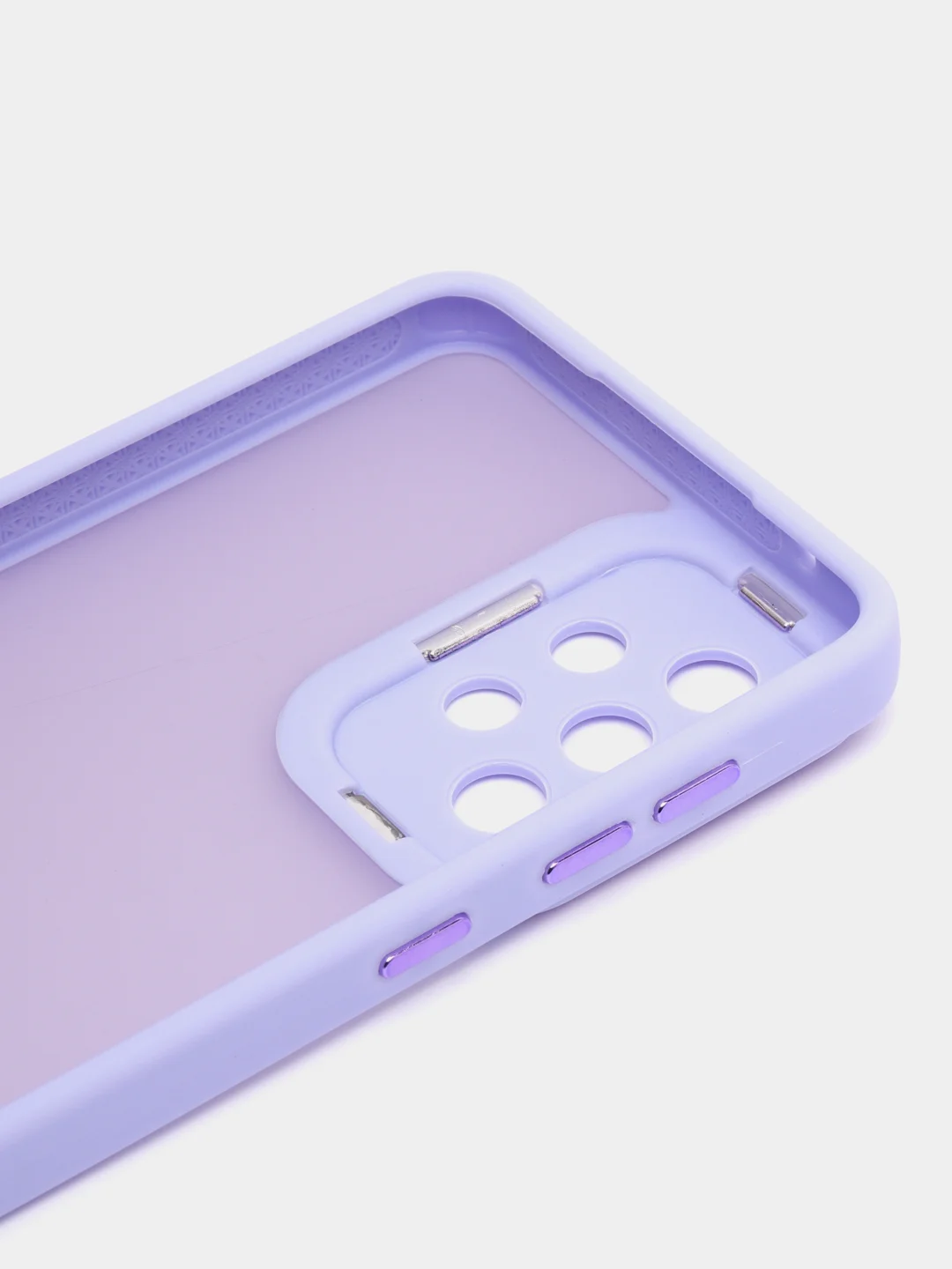 Лавандовый чехол матовый для Samsung Galaxy A33, пластиковый, полупрозрачный, с глянцевой рамкой