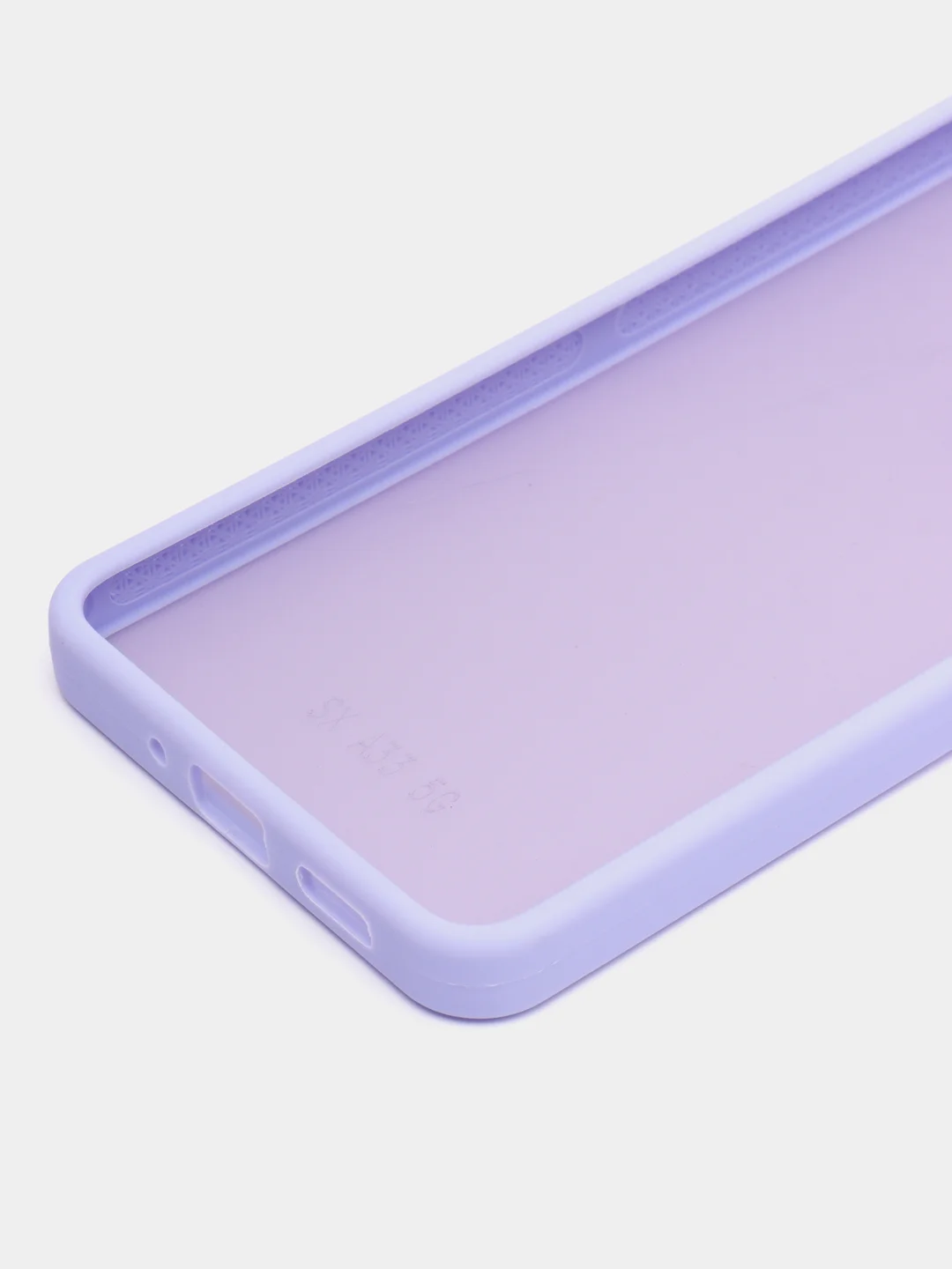 Лавандовый чехол матовый для Samsung Galaxy A33, пластиковый, полупрозрачный, с глянцевой рамкой
