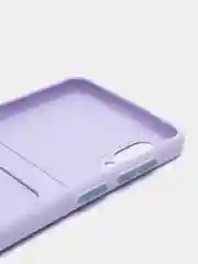 Сиреневый чехол для Samsung Galaxy A02 (Самсунг Галакси А02), с карманом для карт