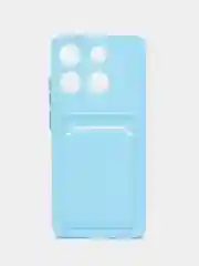 Ледяной силиконовый чехол для Infinix Smart 7 Plus (Инфиникс Смарт 7 Плюс), с карманом для карт