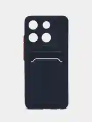 Морской силиконовый чехол для Infinix Smart 7 Plus (Инфиникс Смарт 7 Плюс), с карманом для карт
