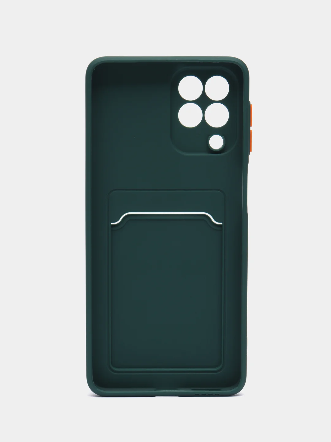 Зеленый силиконовый чехол для Samsung Galaxy M53 (Самсунг Галакси М53), с карманом для карт