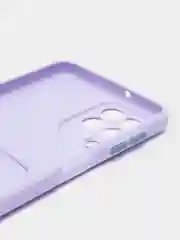 Сиреневый силиконовый чехол для Samsung Galaxy M53 (Самсунг Галакси М53), с карманом для карт