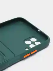 Зеленый силиконовый чехол для Huawei Nova 6 SE / Nova 7i (Хуавей нова 6 СЕ / Нова 7ай), с карманом