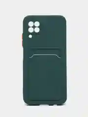 Зеленый силиконовый чехол для Huawei Nova 6 SE / Nova 7i (Хуавей нова 6 СЕ / Нова 7ай), с карманом