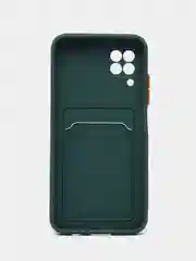 Зеленый силиконовый чехол для Huawei Nova 6 SE / Nova 7i (Хуавей нова 6 СЕ / Нова 7ай), с карманом