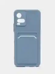 Силиконовый чехол для Vivo Y33s / Y21 2021 / Виво у33С / у21 2021, прозрачный, с карманом для карт