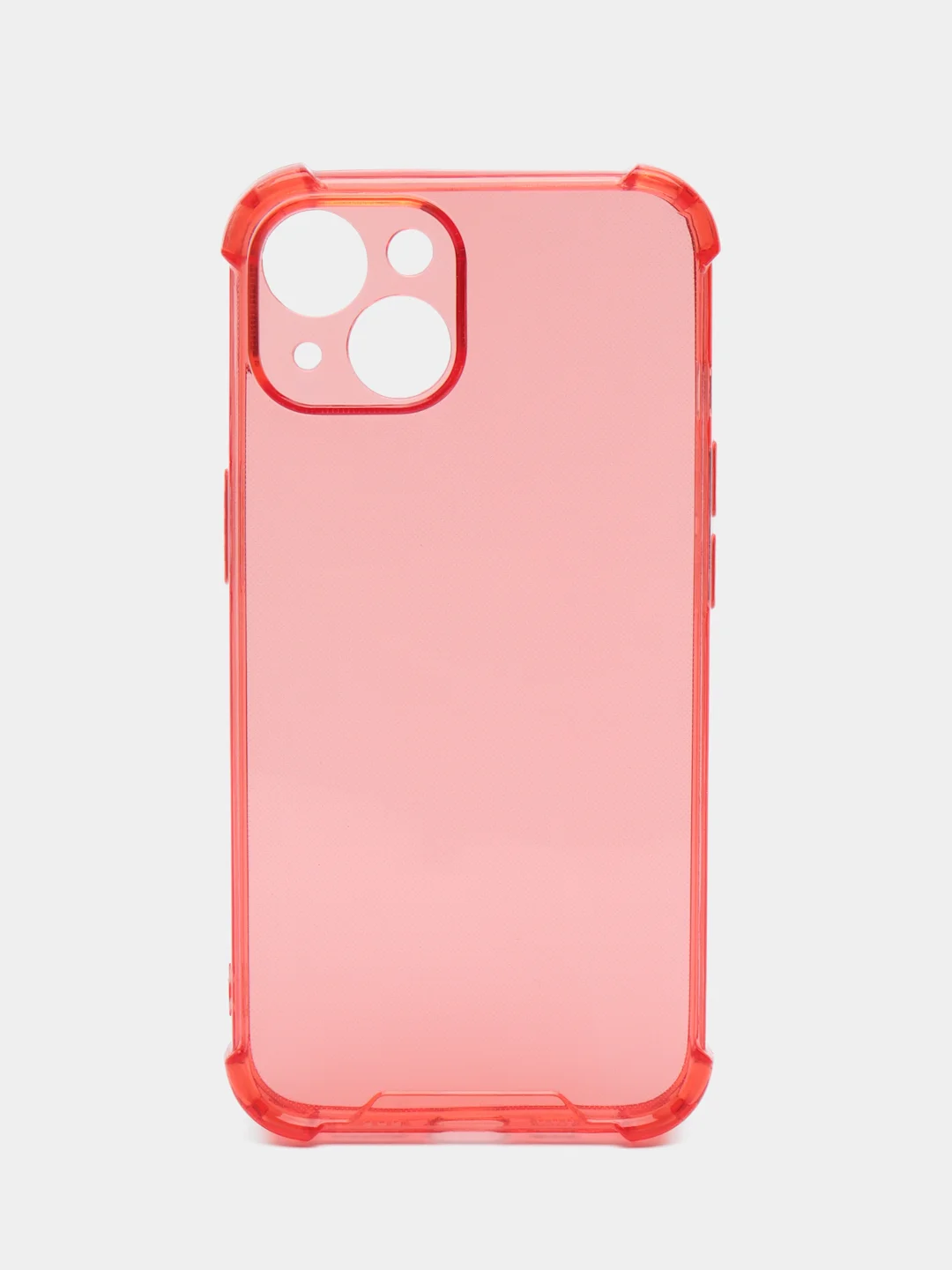 Красный прозрачный чехол iPhone 6/7/8/11/12/13/14/15/16/SE/XS/XR/Pro/Max/Plus/Mini противоударный