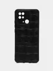 Угольный чехол для Xiaomi Redmi 10C / Poco C40, Сяоми Редми 10С / Поко С40 силиконовый, под кожу