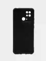 Угольный чехол для Xiaomi Redmi 10C / Poco C40, Сяоми Редми 10С / Поко С40 силиконовый, под кожу