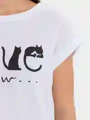 Футболка Тима "Love Meaw" КФ1148П2 белый, Klery
