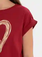 Футболка KLERY в сердце КФ1148П9, бордовый, KLERY
