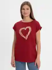 Футболка KLERY в сердце КФ1148П9, бордовый, KLERY