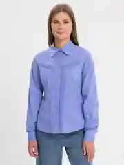 Лавандовый женская рубашка с длинным рукавом