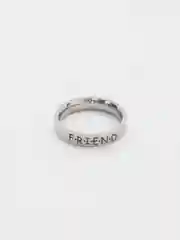 Серый меланж кольцо на Новый Год "Friend", "Друг"