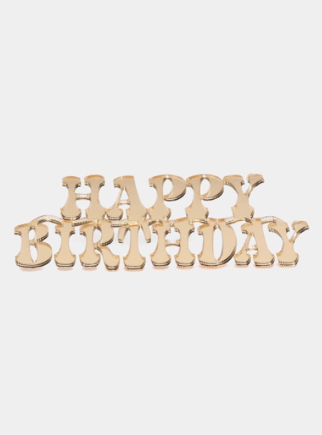 Топпер #Т12 для торта "Happy Birthday" из акрила для украшения торта