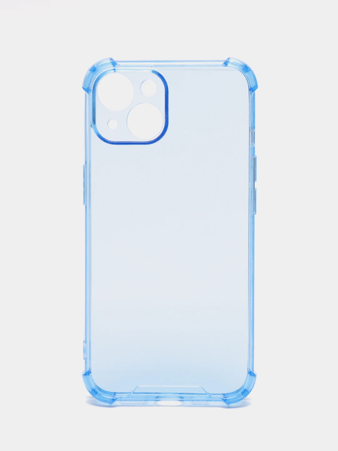 Голубой прозрачный чехол iPhone 6/7/8/11/12/13/14/15/16/SE/XS/XR/Pro/Max/Plus/Mini противоударный