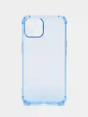 Голубой прозрачный чехол iPhone 6/7/8/11/12/13/14/15/16/SE/XS/XR/Pro/Max/Plus/Mini противоударный