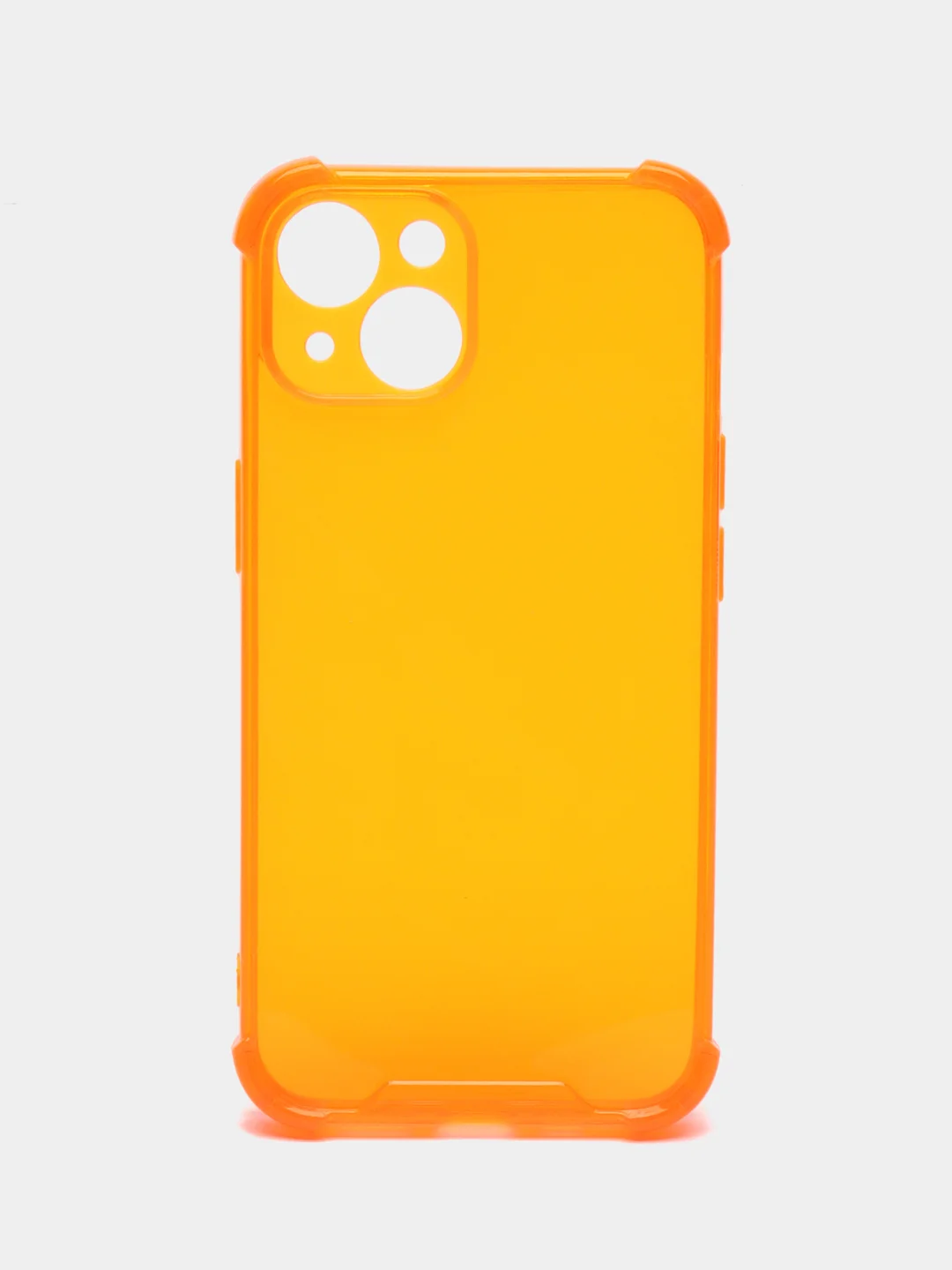 Оранжевый прозрачный чехол iPhone 6/7/8/11/12/13/14/15/16/SE/XS/XR/Pro/Max/Plus/Mini противоударный
