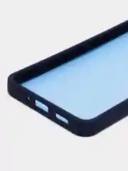 Синий чехол матовый для Samsung Galaxy A33, пластиковый, полупрозрачный, с глянцевой рамкой