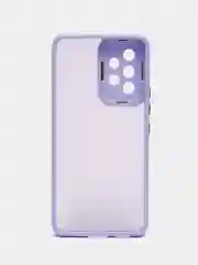 Лавандовый чехол матовый для Samsung Galaxy A53, пластиковый, полупрозрачный, с глянцевой рамкой