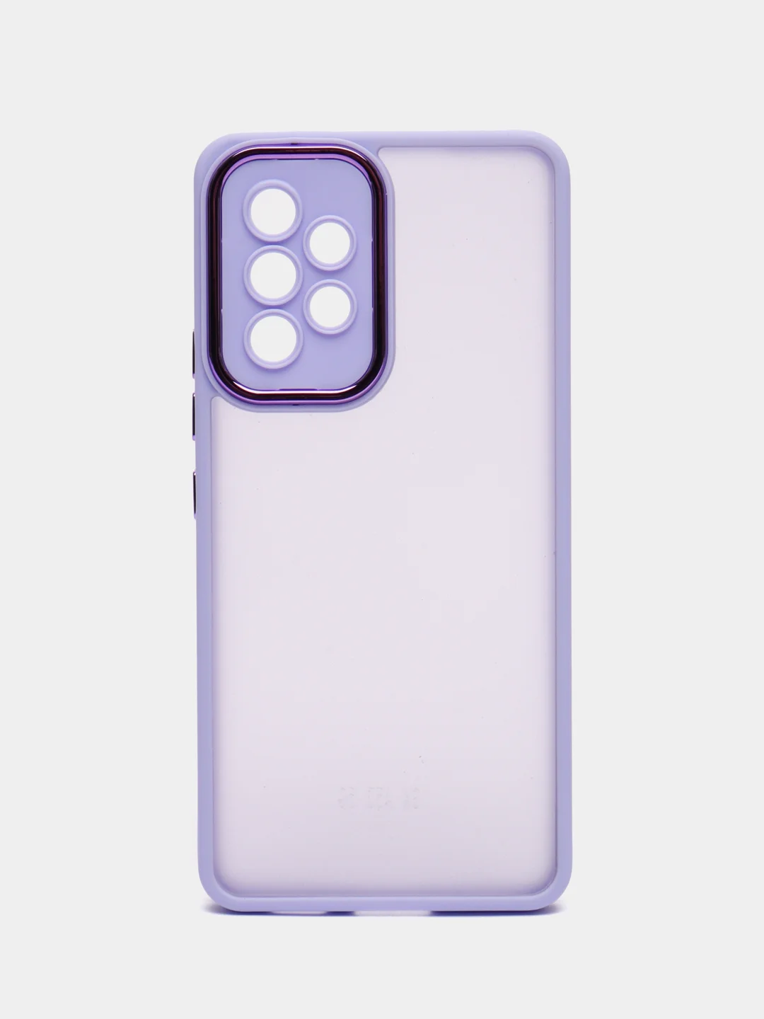 Лавандовый чехол матовый для Samsung Galaxy A53, пластиковый, полупрозрачный, с глянцевой рамкой