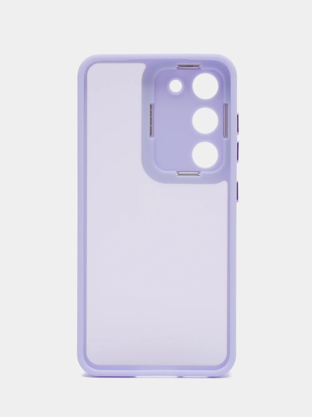 Бордовый чехол матовый для Samsung Galaxy S23, пластиковый, полупрозрачный, с глянцевой рамкой