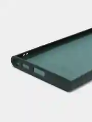 Тёмно-зелёный чехол силиконовый для Samsung Galaxy S22 Ultra (Самсунг Галакси С22 Ультра)