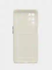 Белый силиконовый чехол для Oppo A54 (Оппо А54), с карманом для карт