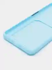Ледяной силиконовый чехол для Oppo A54 (Оппо А54), с карманом для карт