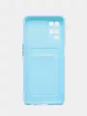 Ледяной силиконовый чехол для Oppo A54 (Оппо А54), с карманом для карт