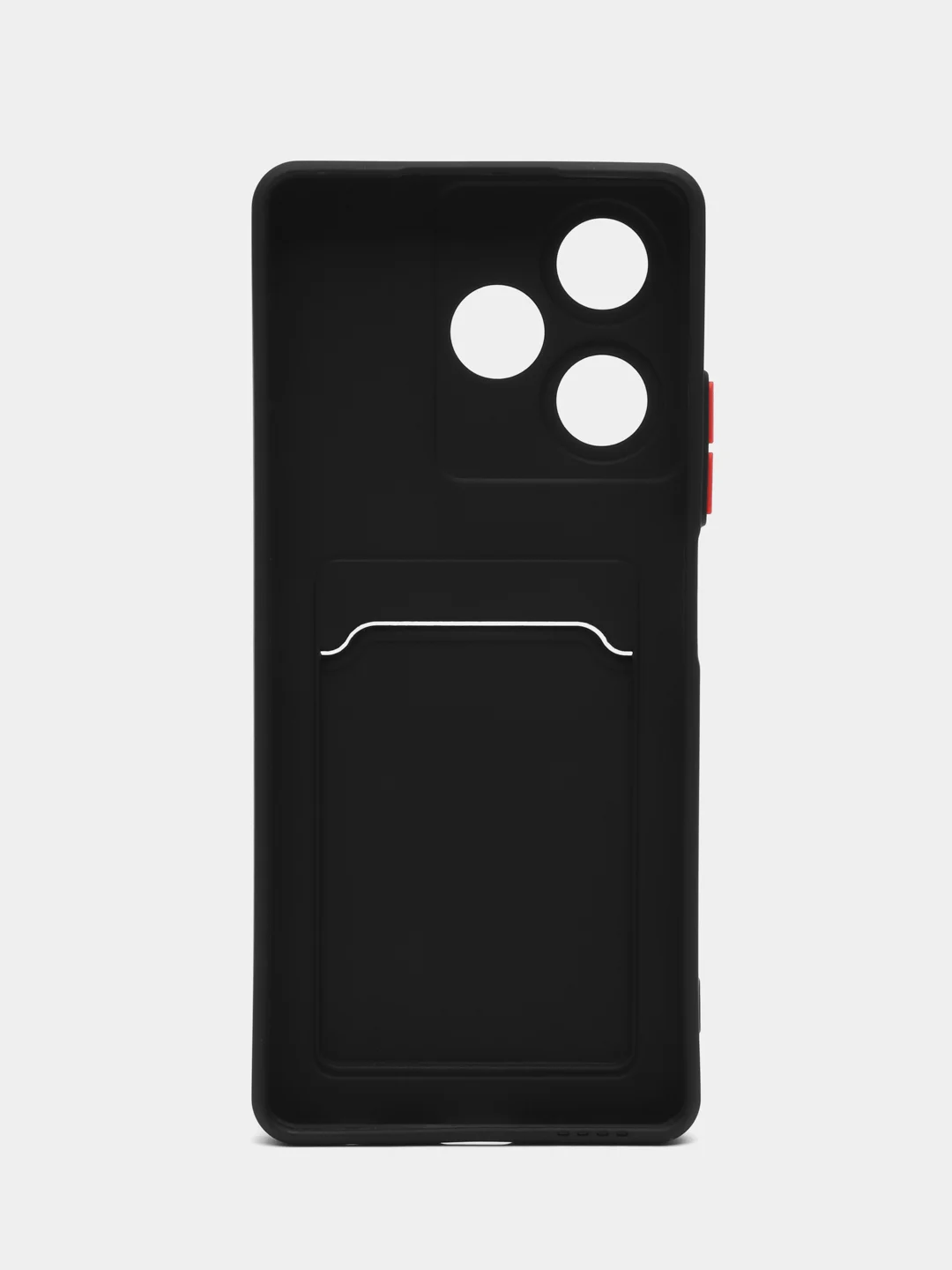 Черный чехол для Infinix HOT 30 (Инфиникс Хот 30), с карманом для карт