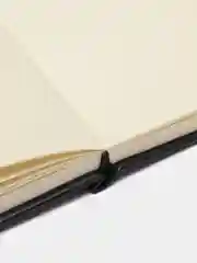 Скетчбук, слоновая кость 140г/м 200х200мм, 80л, КОЖЗАМ, резинка, BRAUBERG ARTCL, черный