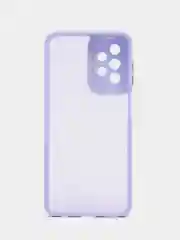 Лавандовый чехол матовый для Samsung Galaxy A23, пластиковый, полупрозрачный, с глянцевой рамкой