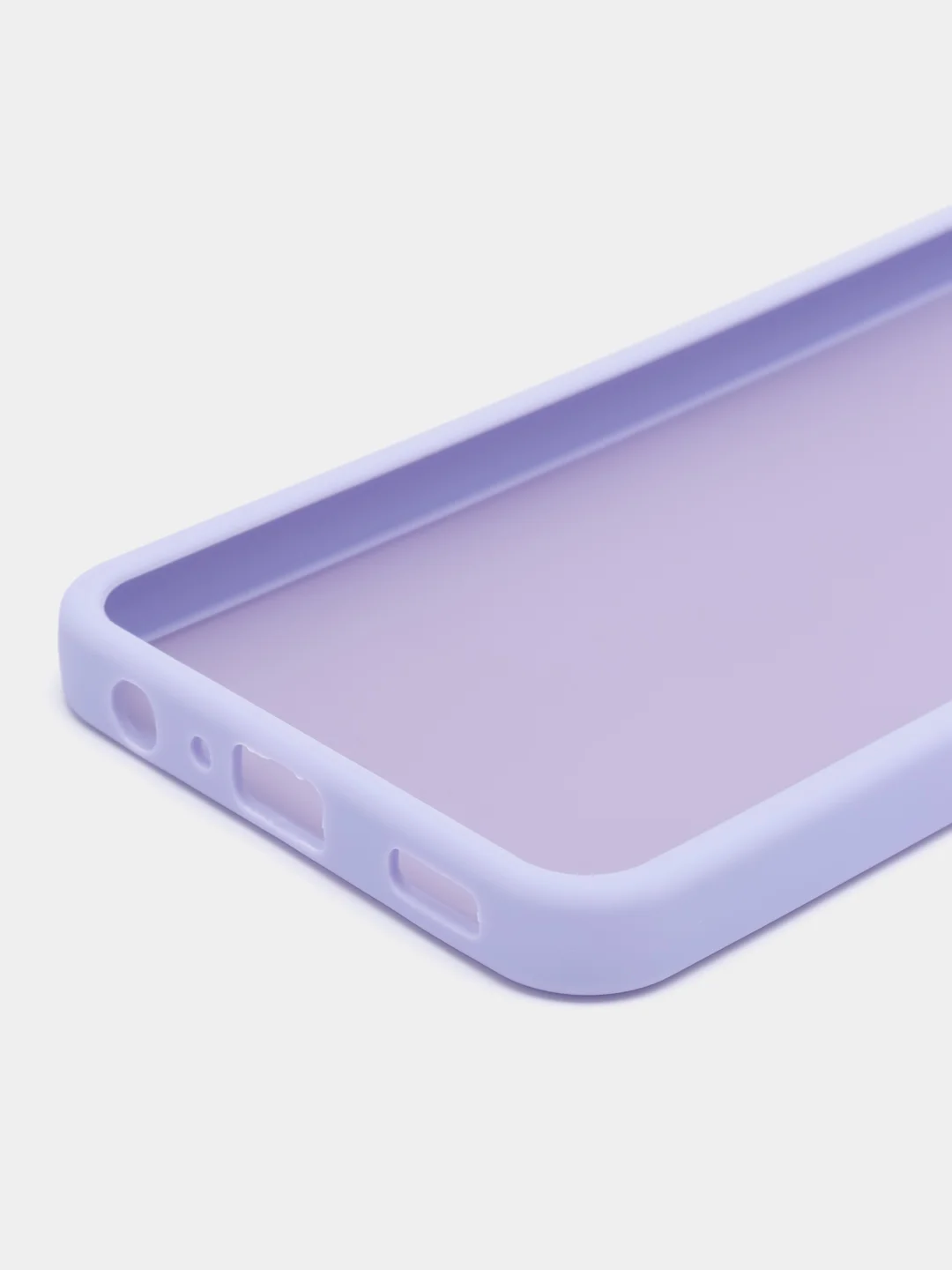 Лавандовый чехол матовый для Samsung Galaxy A23, пластиковый, полупрозрачный, с глянцевой рамкой
