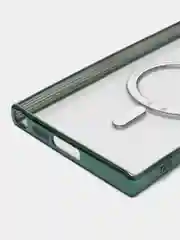 Зеленый чехол-накладка c защитой камеры для Samsung S23 Ultra MagSafe, магнит