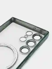 Зеленый чехол-накладка c защитой камеры для Samsung S23 Ultra MagSafe, магнит