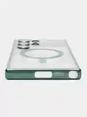 Зеленый чехол-накладка c защитой камеры для Samsung S23 Ultra MagSafe, магнит