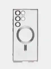Сиреневый чехол-накладка c защитой камеры для Samsung S23 Ultra MagSafe, магнит
