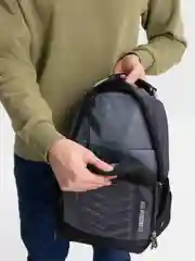 Серый рюкзак универсальный, портфель школьный