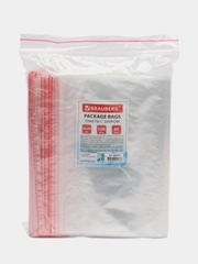 Пакеты с замком ZIP LOCK "зиплок", комплект 100 шт., 200х300мм, ПВД, толщ. 40 микр