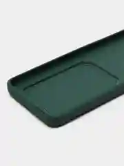 Зеленый силиконовый чехол для Samsung Galaxy M33 (Самсунг Галакси М33), с карманом для карт