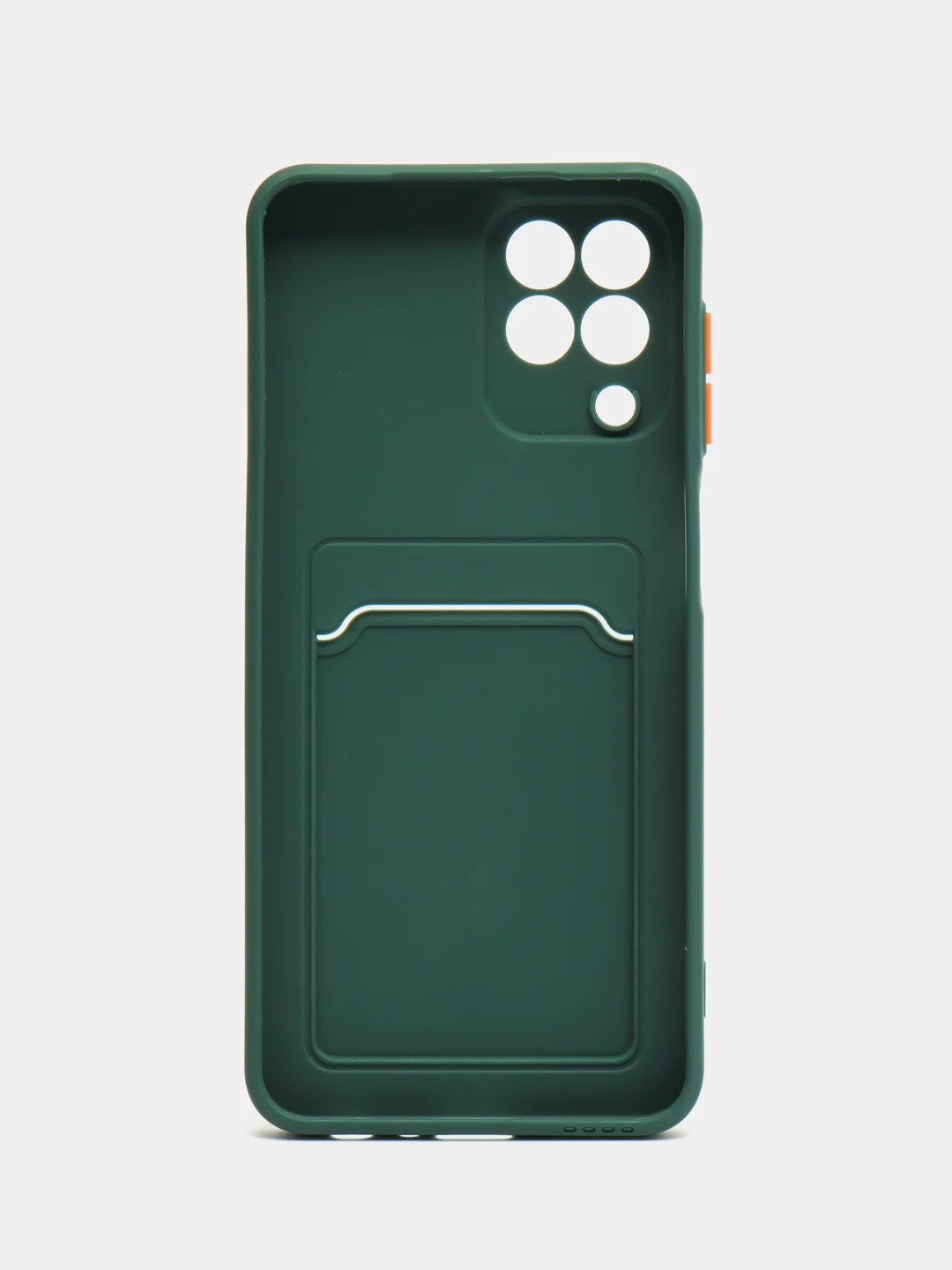 Зеленый силиконовый чехол для Samsung Galaxy M33 (Самсунг Галакси М33), с карманом для карт