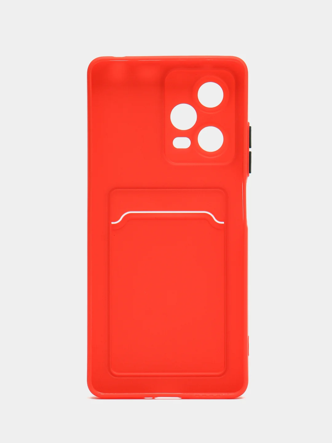 Красный силиконовый чехол для Xiaomi Redmi Note 12 Pro 5G, с карманом для карт, прозрачный