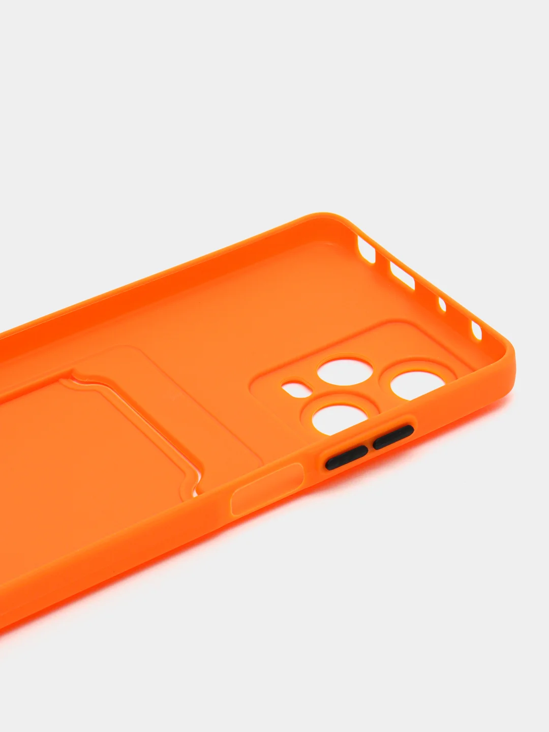 Оранжевый силиконовый чехол для Xiaomi Redmi Note 12 Pro 5G, с карманом для карт, прозрачный
