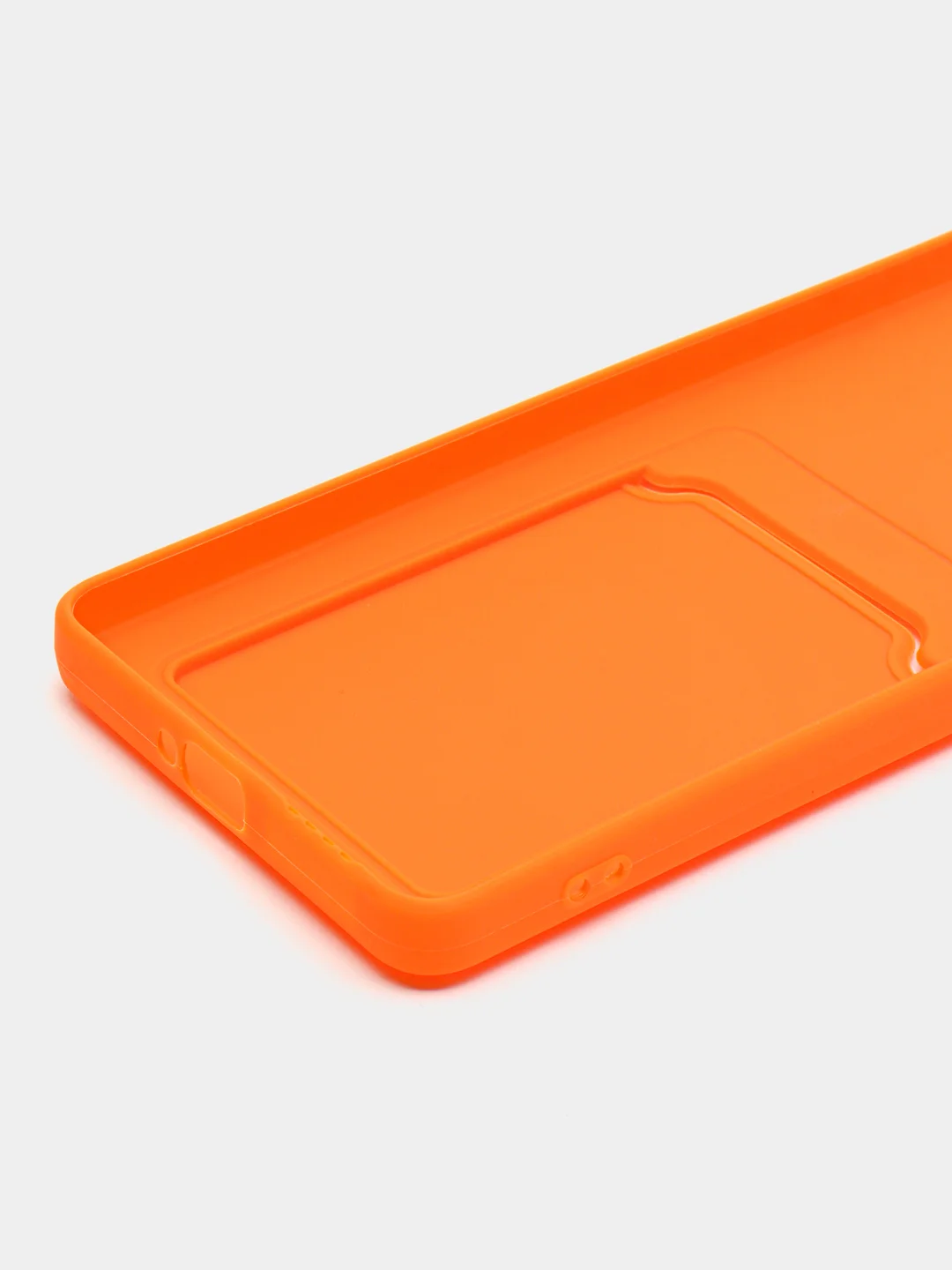 Оранжевый силиконовый чехол для Xiaomi Redmi Note 12 Pro 5G, с карманом для карт, прозрачный