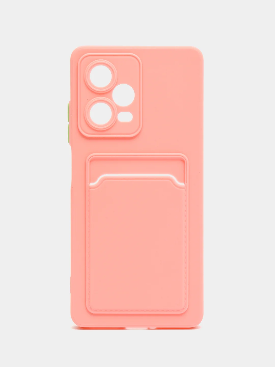 Розовый силиконовый чехол для Xiaomi Redmi Note 12 Pro 5G, с карманом для карт, прозрачный